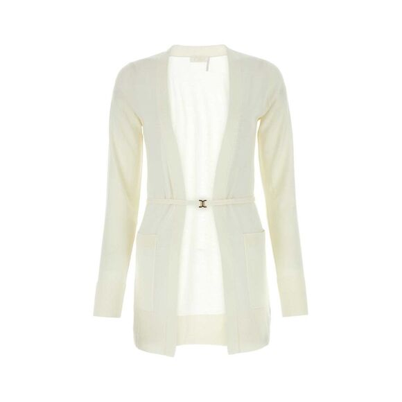 CHLOE Sweaters - CHLOE Ivory Wool Cardigan